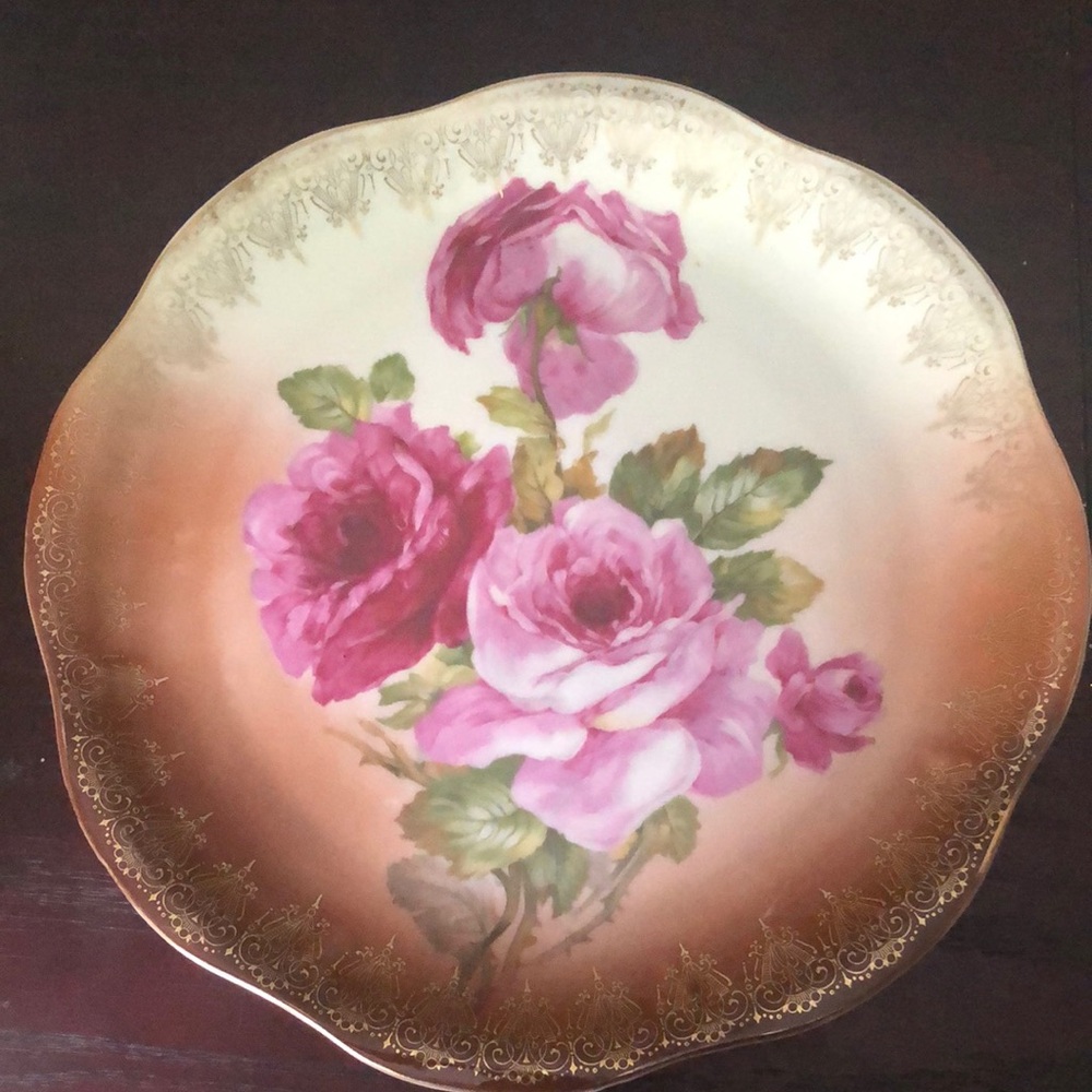 Floral Rose Plate made in Bavaria